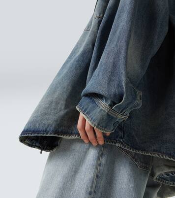Hooded denim overshirt | Balenciaga