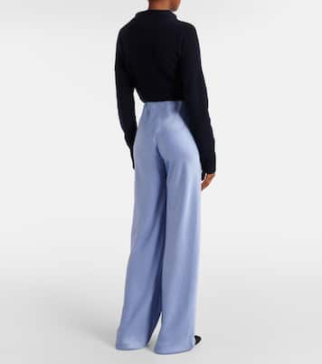 Weite High-Rise Hose aus Satin | Vince