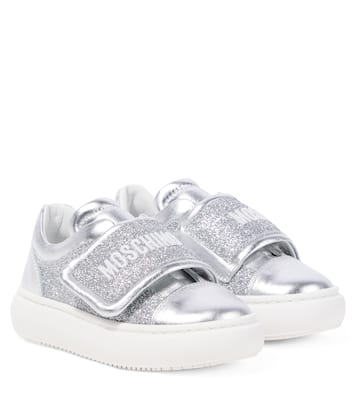 Logo leather sneakers | Moschino Kids