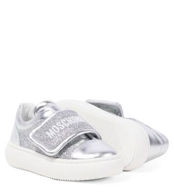 Logo leather sneakers | Moschino Kids