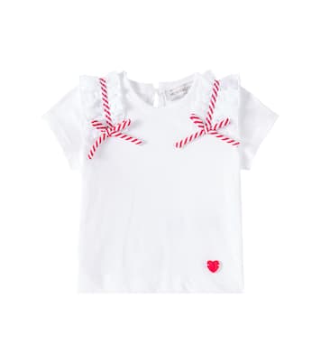 Camiseta de algodón con lazo | Monnalisa