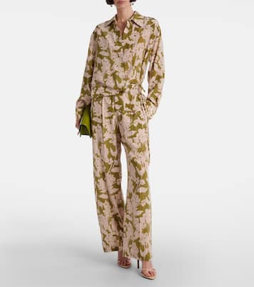 Bedruckte Bluse aus Seide  | Victoria Beckham