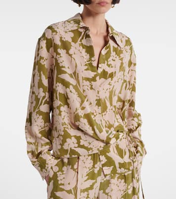 Bedruckte Bluse aus Seide  | Victoria Beckham