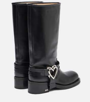 Double Heart leather biker boots | Mach & Mach