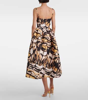 Bedrucktes Cocktailkleid aus Faille | Oscar de la Renta