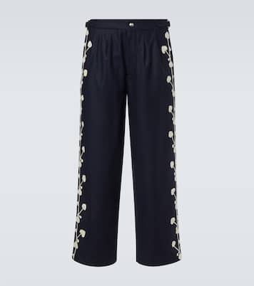 Pantalon ample Snowdrop en laine mélangée | Bode