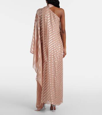 Petra one-shoulder fil coupé maxi dress | Taller Marmo