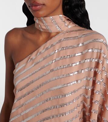 Petra one-shoulder fil coupé maxi dress | Taller Marmo