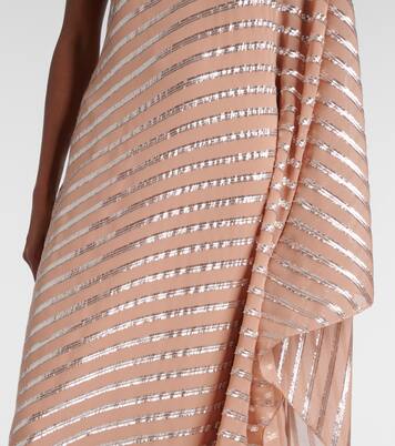 Petra one-shoulder fil coupé maxi dress | Taller Marmo