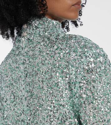 Vestido corto Gina con lentejuelas y plumas | Taller Marmo