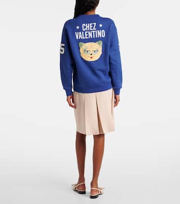 Sweat-shirt brodé en coton | Valentino