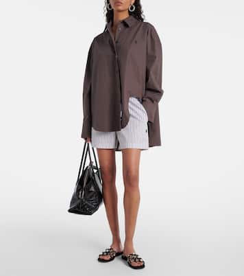 Grid embellished suede flat sandals | The Attico