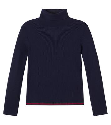 Web Stripe wool turtleneck sweater | Gucci Kids