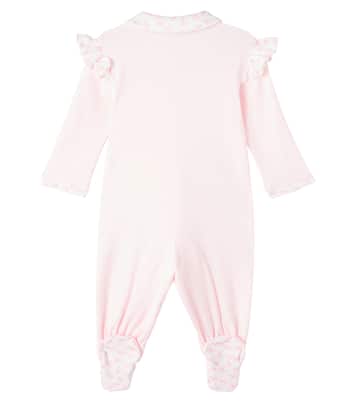 Baby embroidered cotton onesie | Monnalisa
