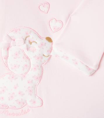 Baby embroidered cotton onesie | Monnalisa