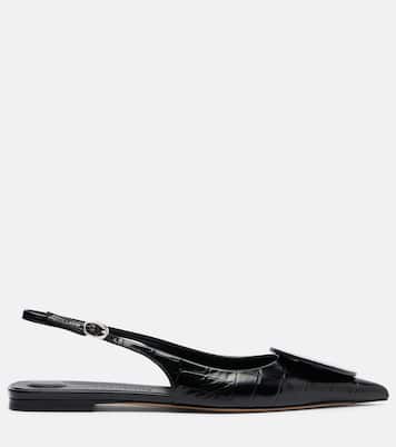 Duelo croc-effect leather slingback flats | Jacquemus
