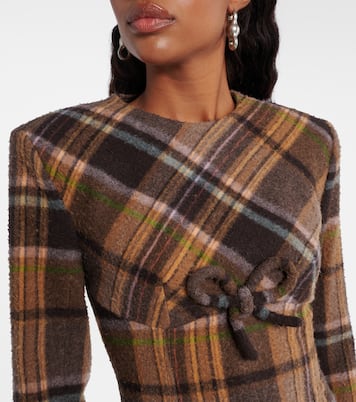 Checked wool-blend minidress | Acne Studios