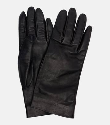 Cassandre leather gloves | Saint Laurent