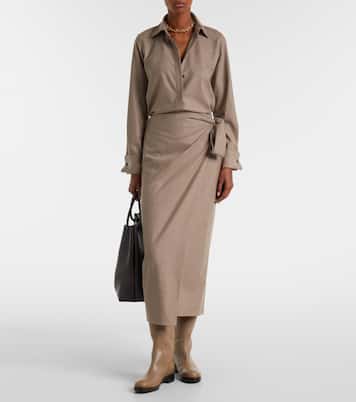 Bingo cashmere-blend wrap skirt | Max Mara