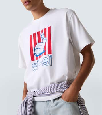 Printed cotton jersey T-shirt | Bottega Veneta