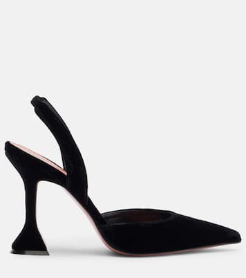 Holli 95 velvet slingback pumps | Amina Muaddi