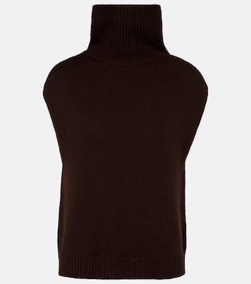 Turtleneck wool and cashmere sweater vest | Jardin des Orangers