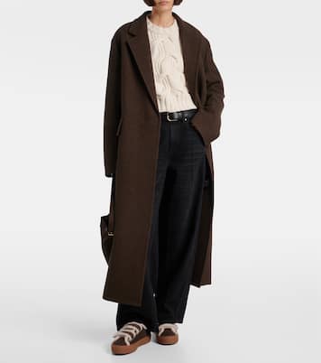 Shearling-trimmed suede low-top sneakers | Inuikii