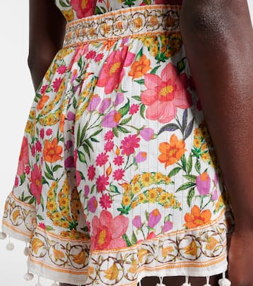 Banana Flowers embellished cotton shorts | Farm Rio