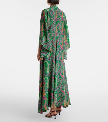 Paisley tie-neck silk maxi dress | Etro