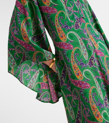 Paisley tie-neck silk maxi dress | Etro