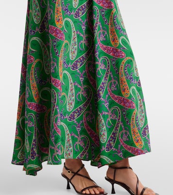 Paisley tie-neck silk maxi dress | Etro