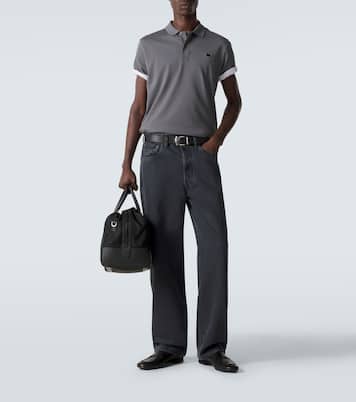 Cotton piqué polo shirt in grey - Prada | Mytheresa