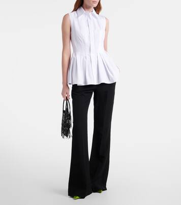 Certosa peplum cotton poplin shirt | Sportmax