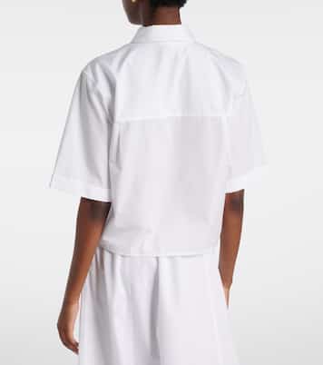 Scalloped cotton poplin shirt | Vince