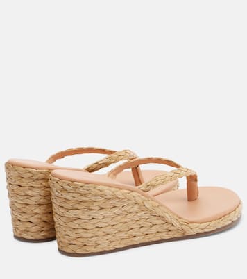 Etheria raffia wedge thong sandals | Ancient Greek Sandals