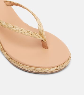 Etheria raffia wedge thong sandals | Ancient Greek Sandals