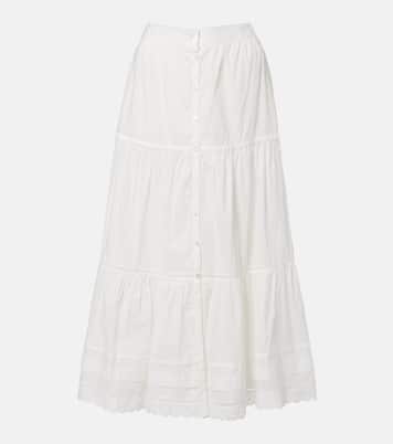 Falda larga Ines con bordado inglés | Poupette St Barth