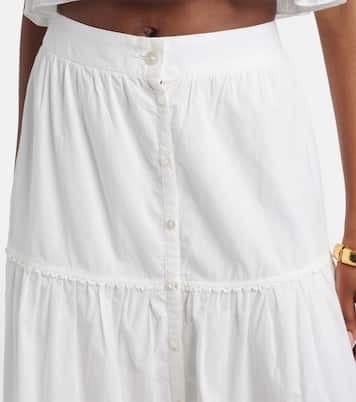 Falda larga Ines con bordado inglés | Poupette St Barth