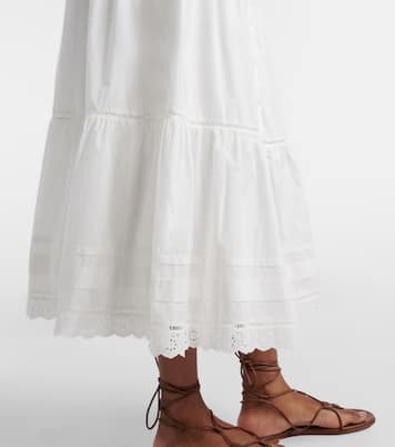 Falda larga Ines con bordado inglés | Poupette St Barth