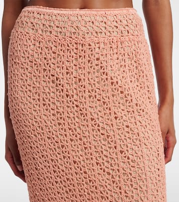 Rosette 크로셰 코튼 미디 스커트 | Anna Kosturova