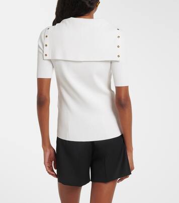 Ribbed-knit lace-up top | Max Mara
