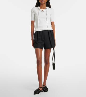 Ribbed-knit lace-up top | Max Mara