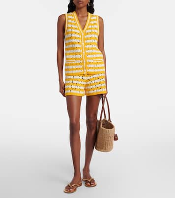 Goldie Watson cotton crochet vest | The Upside