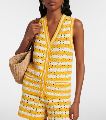 Goldie Watson cotton crochet vest | The Upside