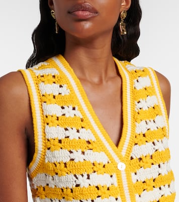 Goldie Watson cotton crochet vest | The Upside