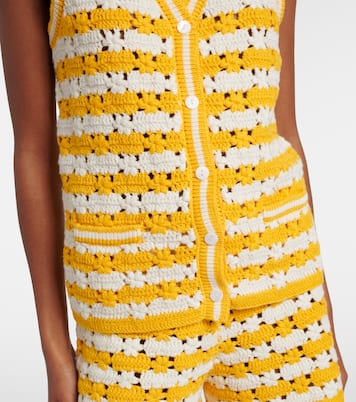 Goldie Watson cotton crochet vest | The Upside