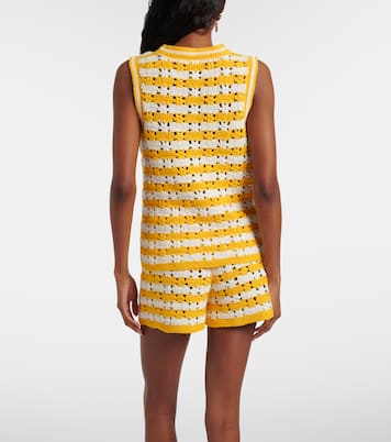 Goldie Watson cotton crochet vest | The Upside