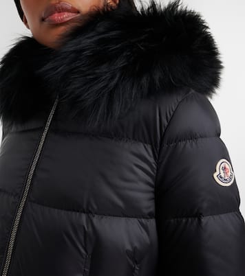 Boedic shearling-trimmed down coat | Moncler