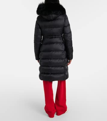 Boedic shearling-trimmed down coat | Moncler