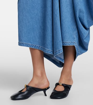 Asymmetrical denim midi skirt | Loewe